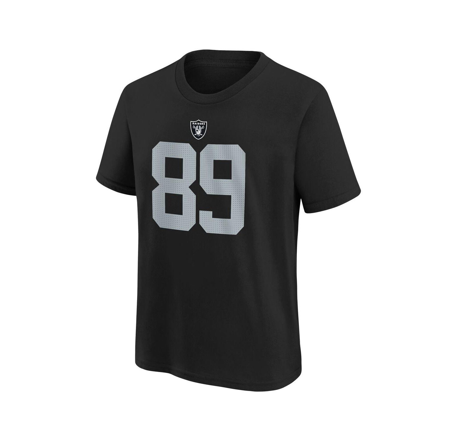 Big Boys and Girls Brock Bowers Black Las Vegas Raiders Player Name & Number T-Shirt
