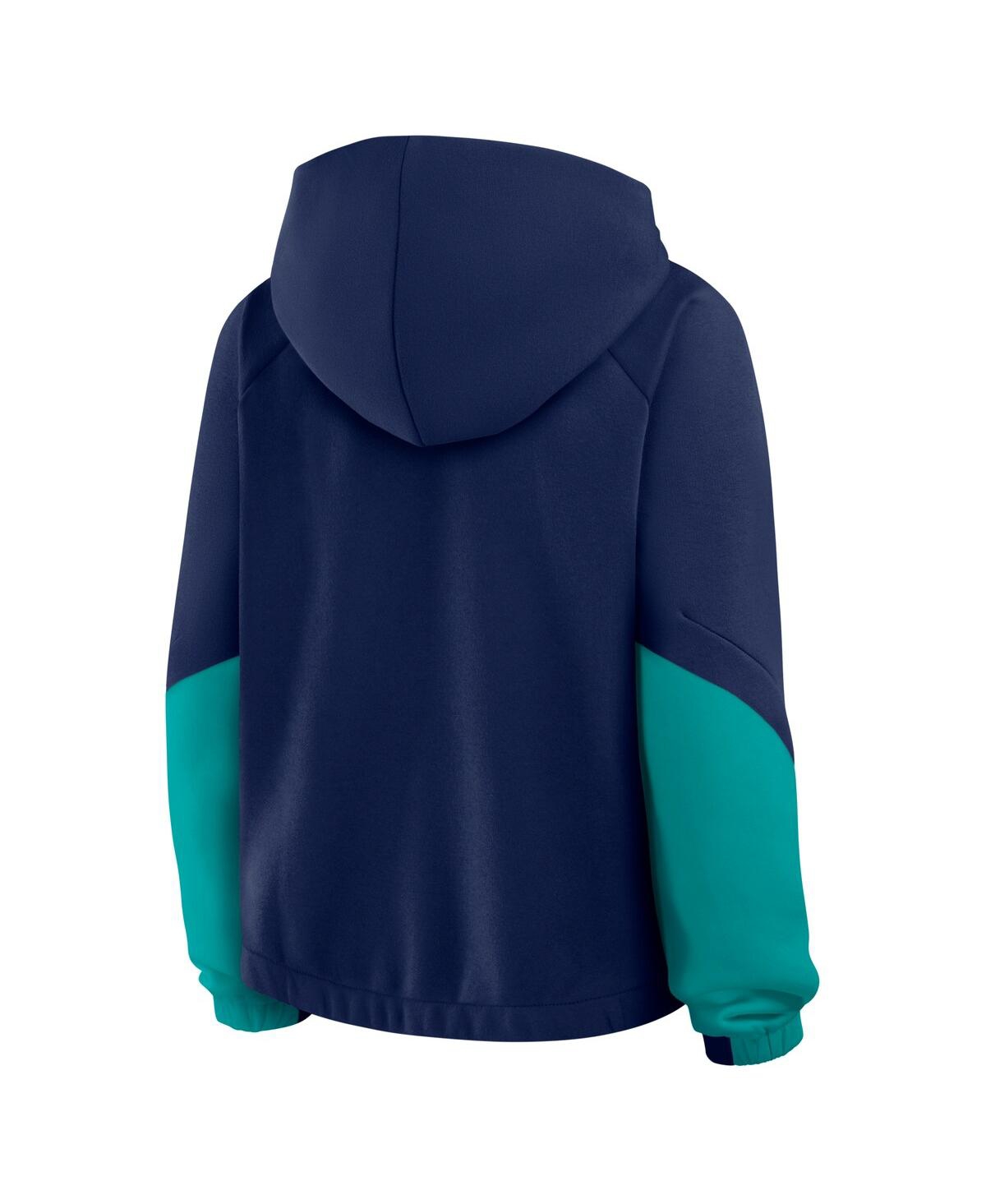 Fanatics Women's Navy Seattle Mariners Oversized Time To Win Pullover Hoodie In Blue
