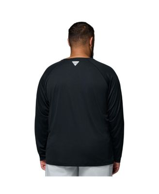 Men's Black Tennessee Volunteers Big Tall Terminal Tackle Long Sleeve Omni-Shade T-Shirt