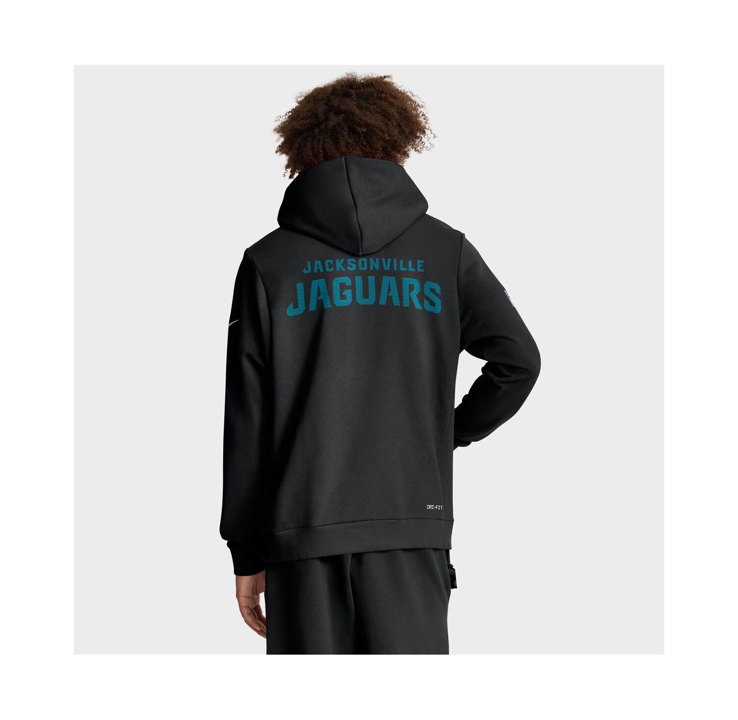 Men's Black Jacksonville Jaguars Sideline Standard Issue Initial Home Dri-FIT Hoodie