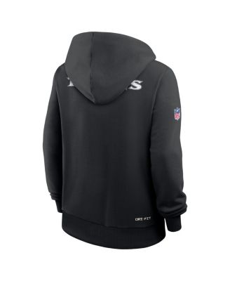 Women's Black Baltimore Ravens Sideline Standard Issue&nbsp;Initial Home&nbsp;Dri-FIT Hoodie