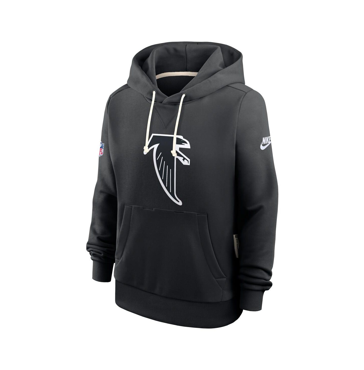Женское худи Nike Black Atlanta Falcons Throwback Sideline Standard Issue Dri-FIT — фото 3