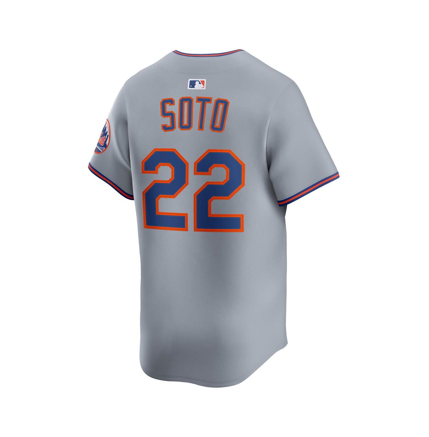 Мужской топ Nike Juan Soto Gray New York Mets Road Limited Player Jersey — фото 3