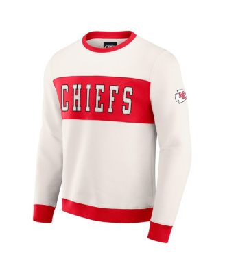 Darius Rucker Collection by Men's Cream Kansas City Chiefs Color Block Crewneck Sweatshirt