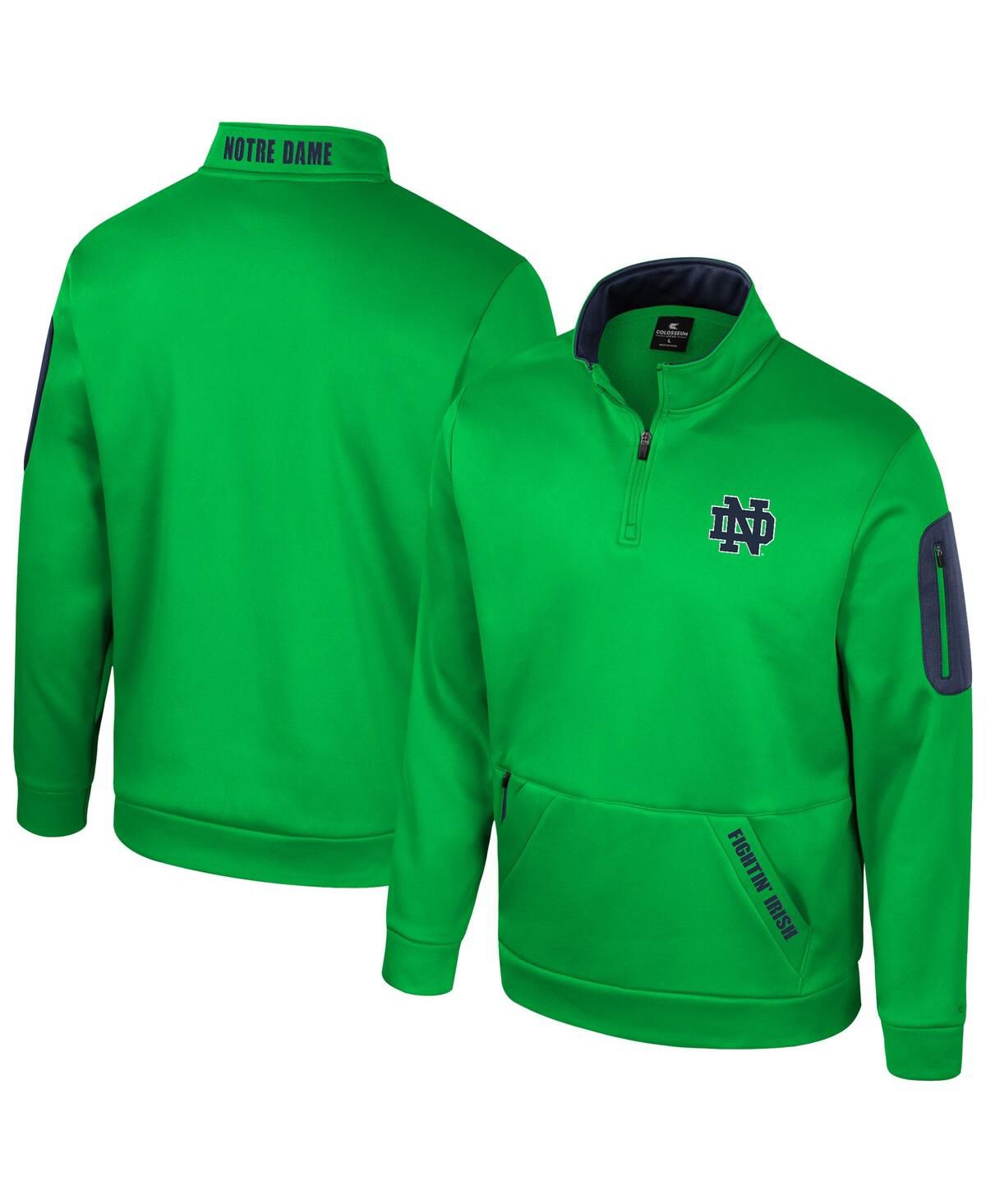 Мужская флисовая куртка Kelly Green Notre Dame Fighting Irish Mainframe с застежкой на четверть молнии