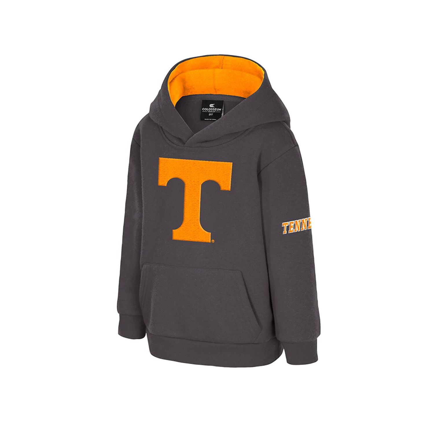 Toddler Charcoal Tennessee Volunteers Big Logo Volume Fleece Pullover Hoodie