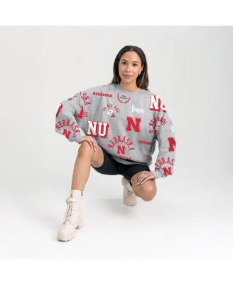 Women's Gray Nebraska Huskers Always on Repeat Fleece Sweatshirt