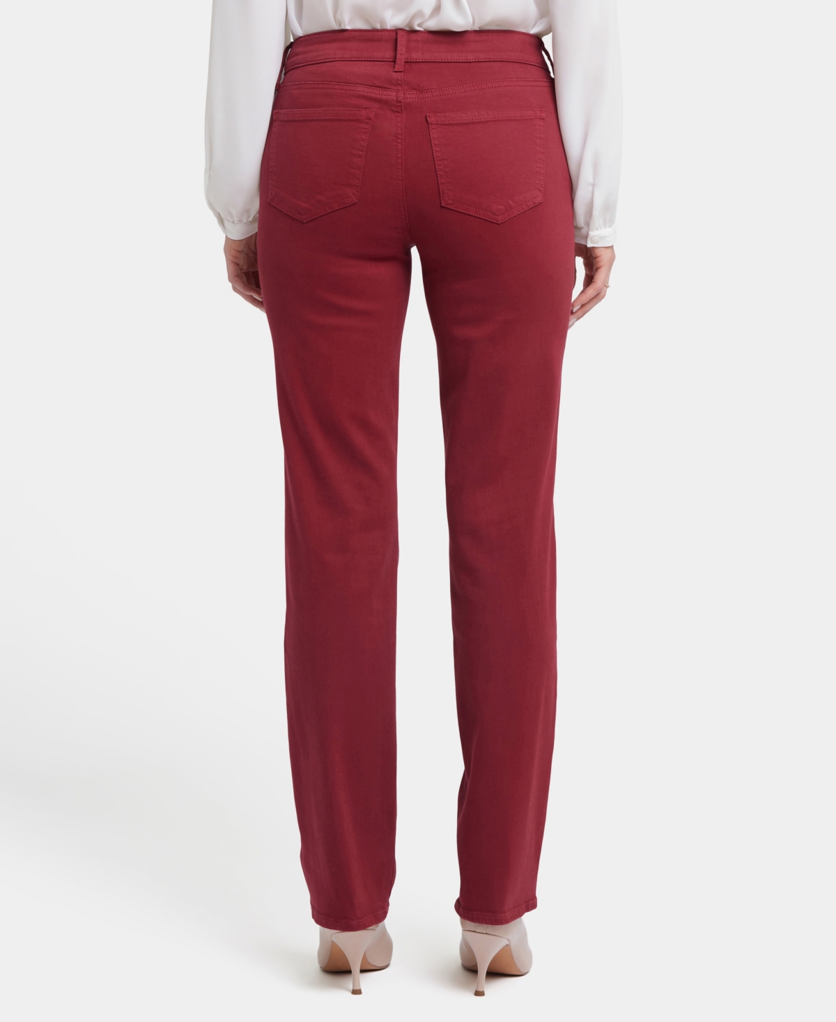 Nydj Petite Marilyn Straight Leg High Rise Jeans In Brown