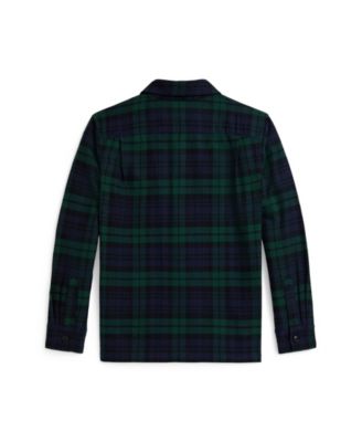 Boys' 2-7 Plaid Camp Collar Shirt