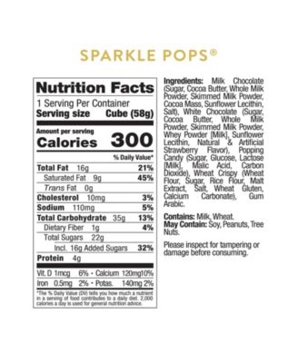 Holiday Peanuts Collection Charlie Brown Sparkle Pops Small Candy Cubes, 3 Pack