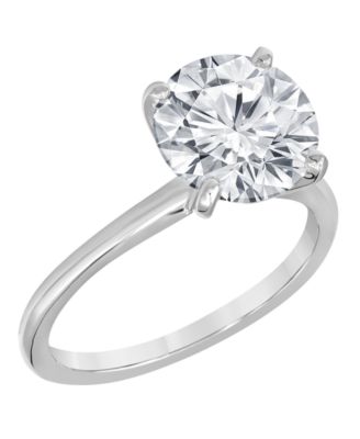 Macy's - IGI Certified Solitaire Diamond Ring (3 ct. t.w.) in 14K White Gold