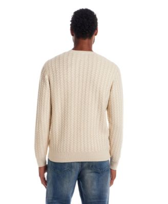 Men's Braided Crewneck Sweater
