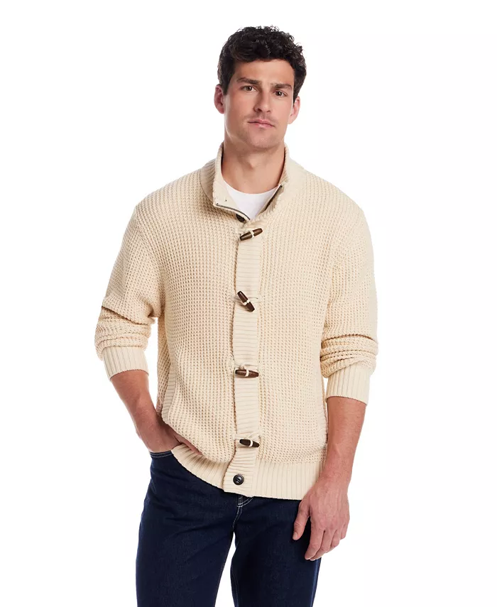 Men's Tuck Stitch Long Sleeves Sweater Jacket - thumbnail 6