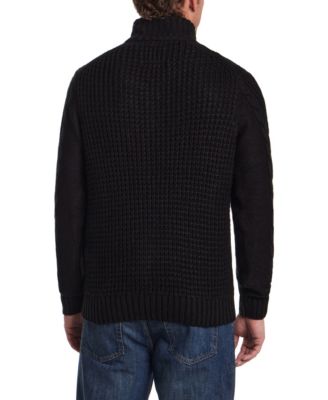 Men's Cable-Knit Quarter-Zip Sweater