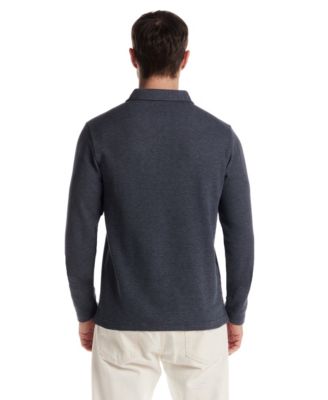 Men's Long Sleeve Waffle Polo Shirt