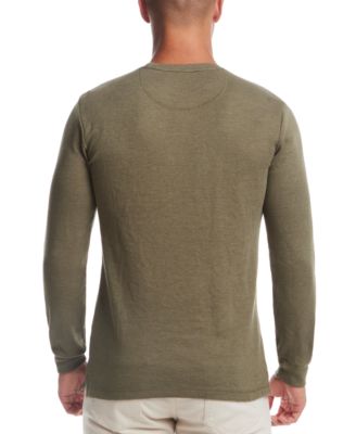 Men's Long Sleeve Textured Waffle Crewneck T-Shirt