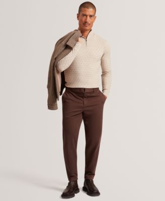 Men's Jeremee T Stitch Half Zip Long Sleeve Sweater