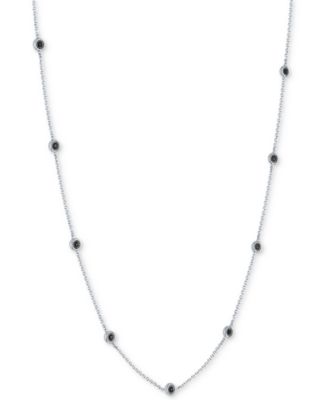Black Diamond Necklace (1/4 ct. t.w.) in Sterling Silver