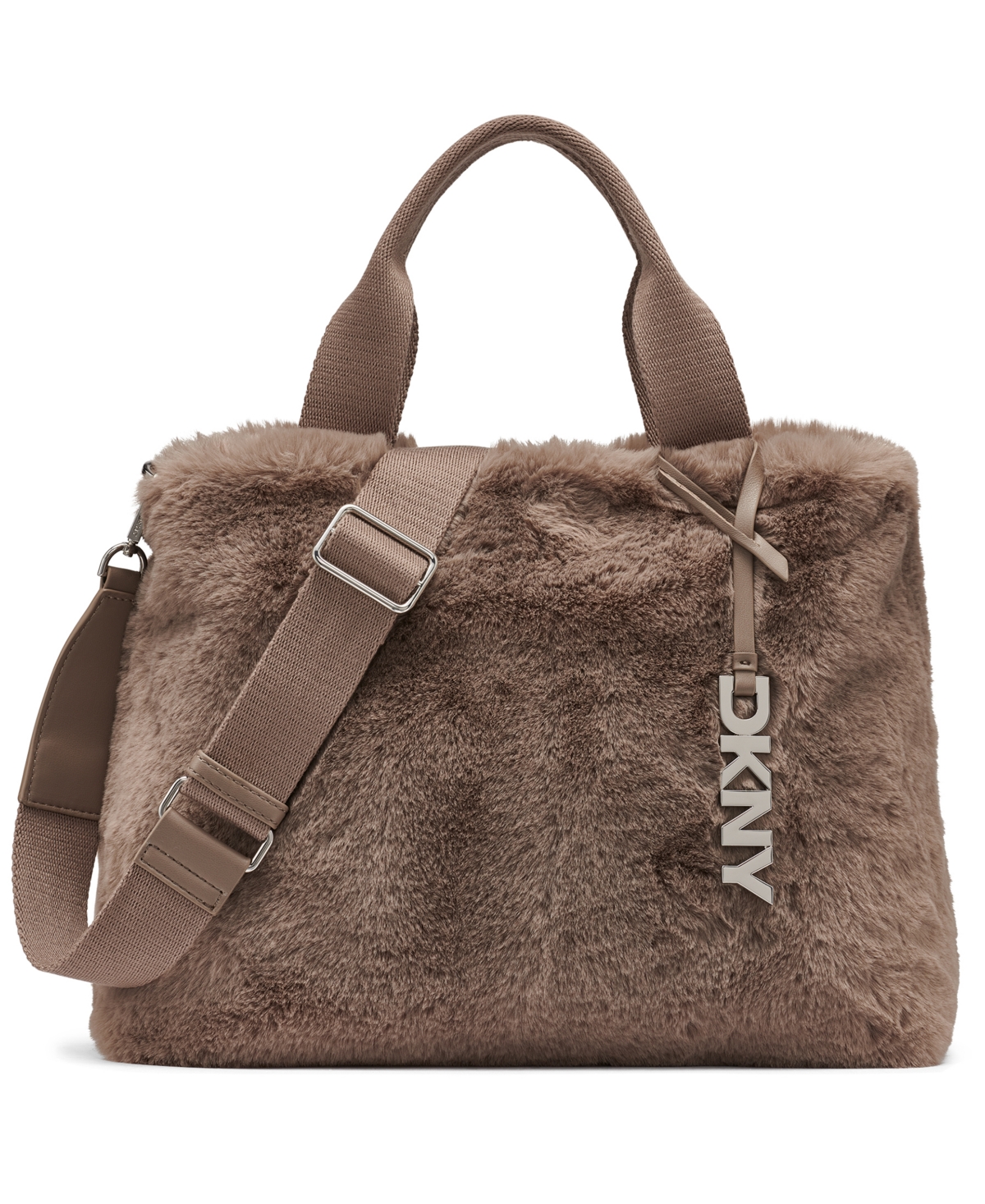 Dkny Roni Medium Snap Closure Satchel Bag In Brown