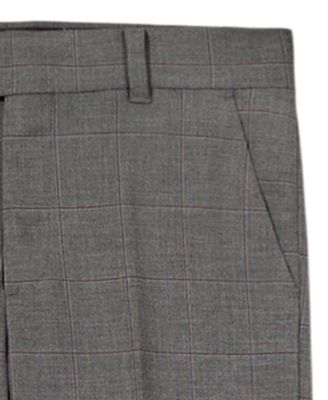 Boys' 8-20 Stretch Textured Windowpane Pants