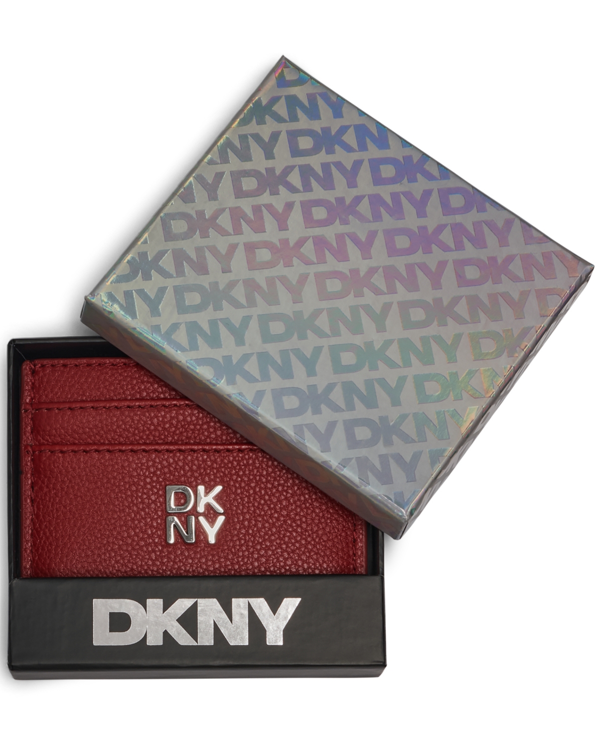 Dkny Margot 4-card Slots Slim Cardcase In Red