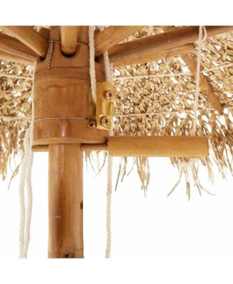 Tiki Umbrella Natural Bamboo, Banana Leaf 59.1 in diameter