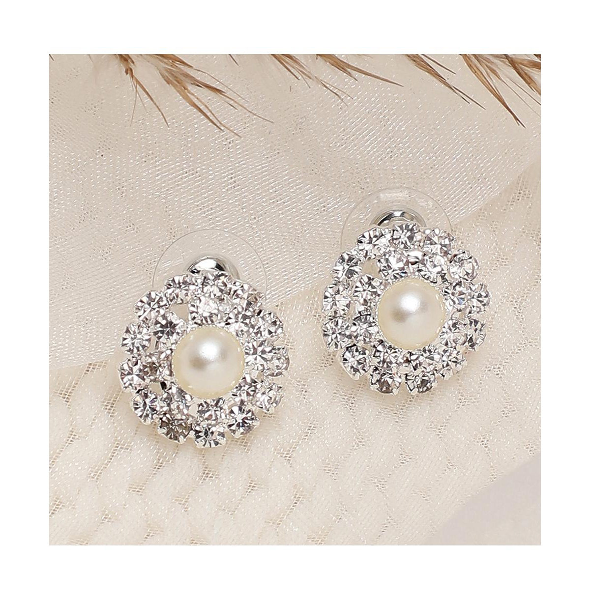 Sohi Women's Embellished Stud Earrings