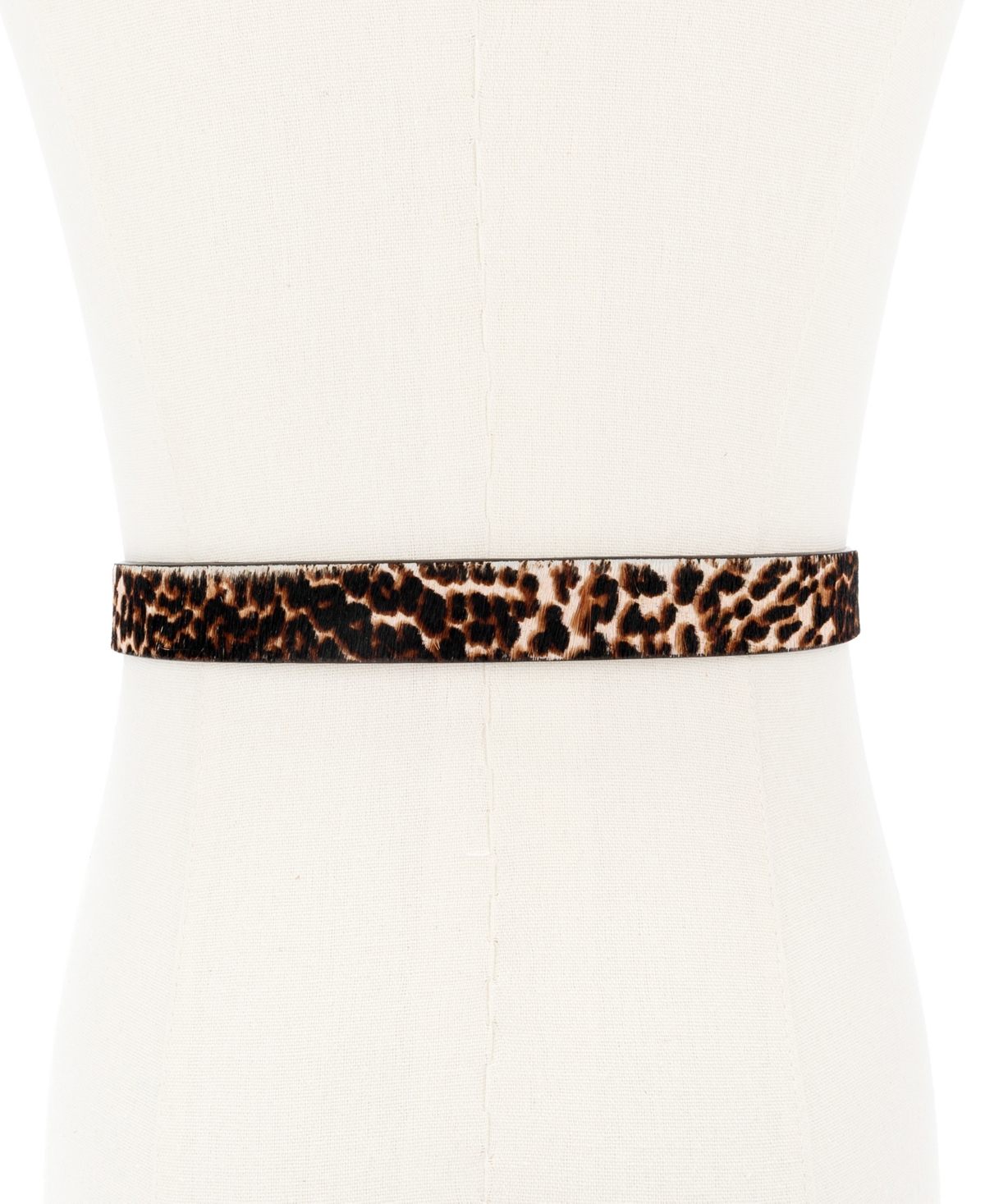 Kate Spade New York Molten Buckle Genuine Calf Hair Belt In Brown
