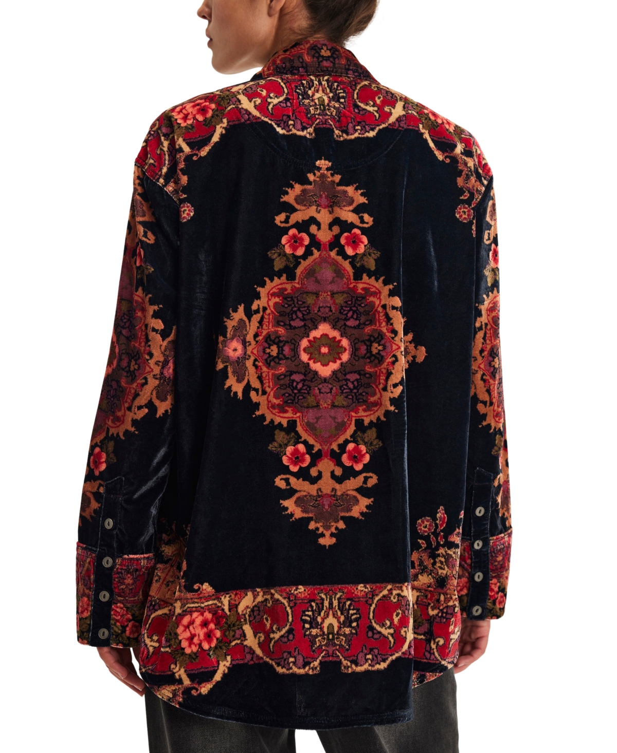 Free People Women's One Night Floral Print Long Sleeve Top