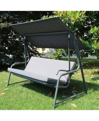 4-Seat Luxury Swing and Bed with Elastic Metal Mesh Seat