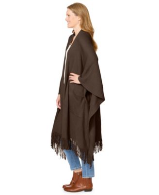 Plus Size Fringed Cape