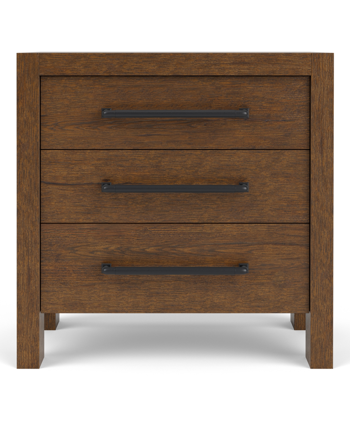 Macy's Furniture Davie Cracked Oak And Fabric 3-pc. King Panel Set