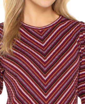 Petite Striped Crewneck Top