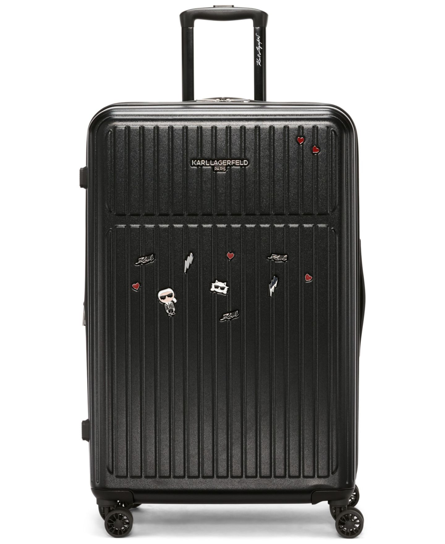 Чемодан KARL LAGERFELD PARIS Sentimental Voyage 30" Upright Luggage, цвет: Чёрный — фото 6