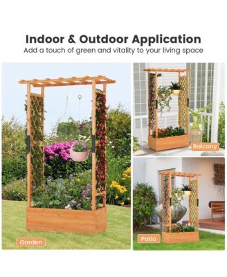 2PCS Raised Garden Bed Vertical Plant Container for Vine Climbing Plant Flower
