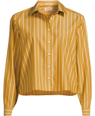 Women's No Iron Boxy Cropped Shirt
