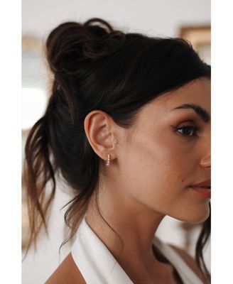 Jessica Pearl Mini Hoops