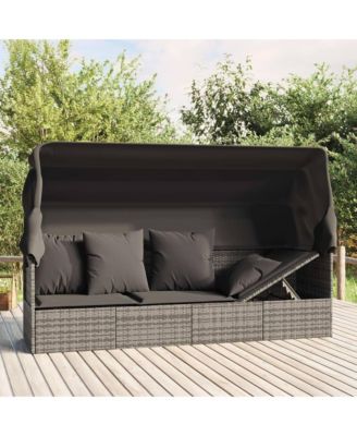 Outdoor Lounge Bed Grey