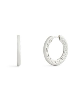 Signature C Minimal Hoop Earrings