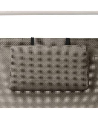 Sun Lounger Taupe Textilene, steel Double Double Sun Lounger