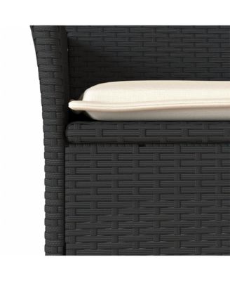 Garden Chair Black, Cream White