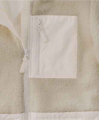 Women's High Pile Fleece Quilted Mixed Media Parka