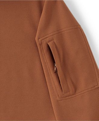 Men's Long Sleeve Cooling Performance Pique Quarter Zip