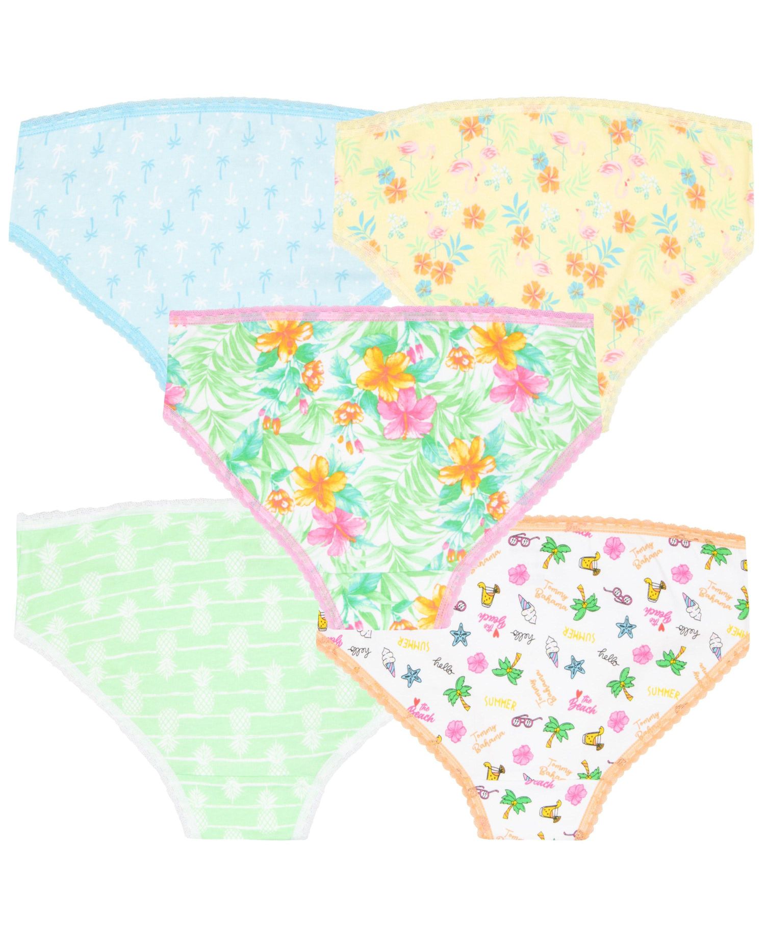 Little Girls Cotton 5 Pack Underwear