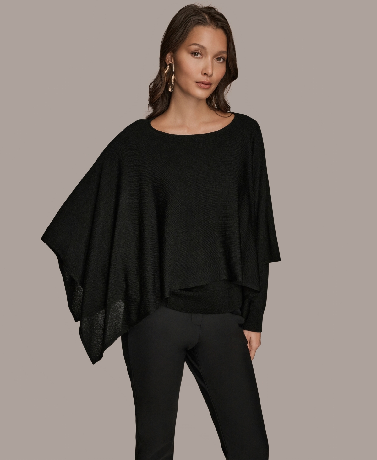 Donna Karan New York Women's Long Sleeve Cape Sweater