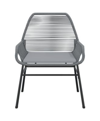 Garden Chair Grey PE rattan Medium Durable Garden Chair