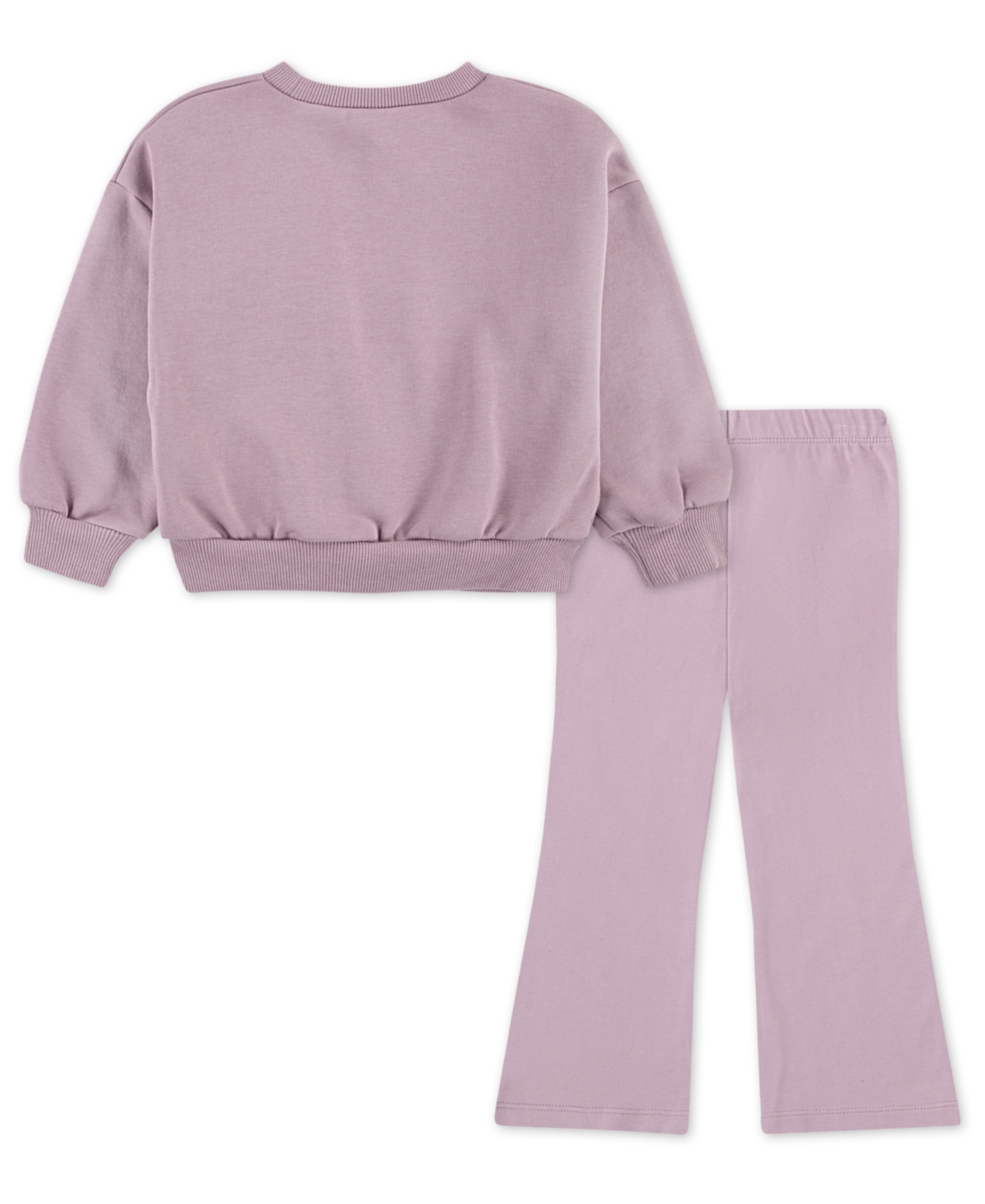 Nike Girls 2t-6x 2-piece Solid Crewneck Top And Leggings Set In Purple