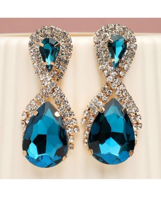 Teardrop Stone Drop Earrings