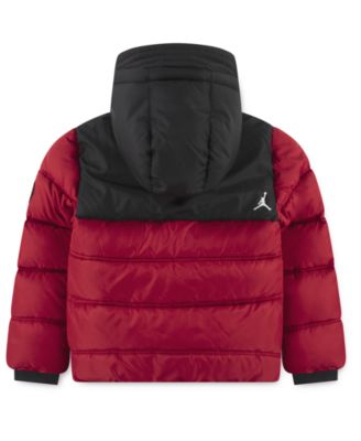 Big Boys Printed Full-Zip Hooded Puffer Jacket 