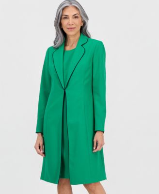 Women's Topper Jacket & Round-Neck Sheath Dress
